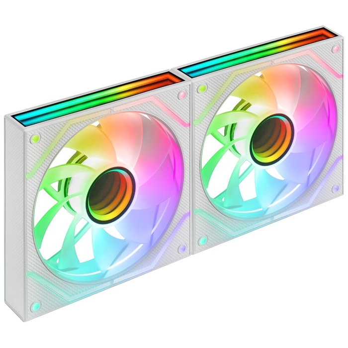 Mars Gaming Kit 2 Ventiladores MF-3DPROX2R ARGB Blanco