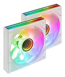 Kit 2 ventiladores pc auxiliar mf-3d prox2r blanco mars gaming argb/ silencioso 12db / 12mm