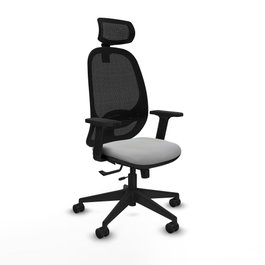 PIQUERAS Y CRESPO Silla de oficina Cilanco Gris claro y Negro