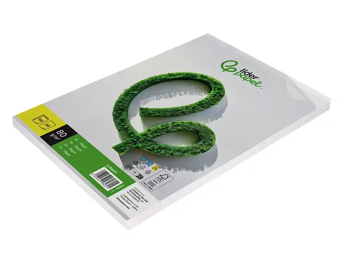 Liderpapel Papel Escritura A4 80g/m2 Paquete 100 Hojas