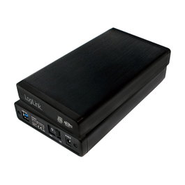 LogiLink Carcasa Externa 3,5 pulg. USB 3.0/SATA Negro Aluminio