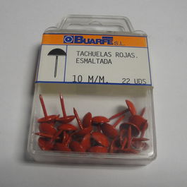 DUVER Tachuela 10Mm Varios Acabados Color Tachuela Rojo Acab.Tachuela Rojo