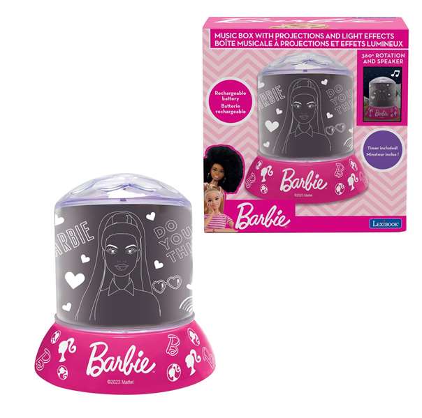 Lexibook Proyector de luz nocturna Barbie con altavoz Lexibook Proyector de luz nocturna Barbie con altavoz