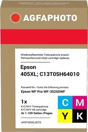 Agfa Photo Multipack Original Negro, Cian, Magenta y Amarillo APET405XLSETD