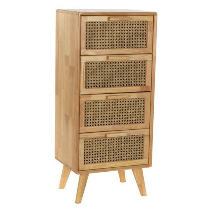 DKD Home Decor Cajonera de Caucho y Ratán Rejilla Natural