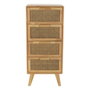 DKD Home Decor Cajonera de Caucho y Ratán Rejilla Natural