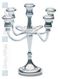 Mepra Candelabro Italia Pla. 5 Luces - 30 cm de Alto