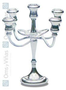 Mepra Candelabro Italia Pla. 5 Luces - 30 cm de Alto Mepra Candelabro Italia Pla. 5 Luces - 30 cm de Alto