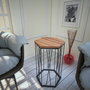 Hanah Home Mesa Auxiliar Nogal y Negro 40x62x35cm