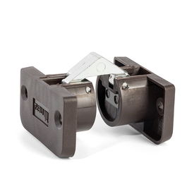 HERRAJES ALK Bisagra Invisible Kirma Marrón, Negro, Gris para Mesa Plegable Espesor 17/18 mm