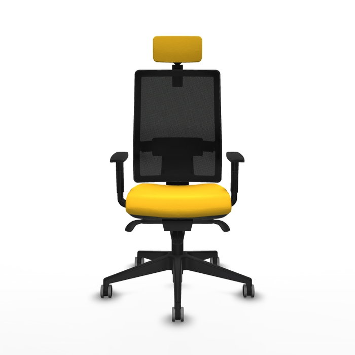 PIQUERAS Y CRESPO Silla de oficina Horna con mecanismo Sincro, Amarillo y Negro PIQUERAS Y CRESPO Silla de oficina Horna con mecanismo Sincro, Amarillo y Negro