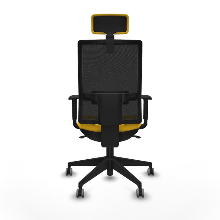 PIQUERAS Y CRESPO Silla de oficina Horna con mecanismo Sincro, Amarillo y Negro PIQUERAS Y CRESPO Silla de oficina Horna con mecanismo Sincro, Amarillo y Negro