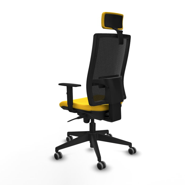 PIQUERAS Y CRESPO Silla de oficina Horna con mecanismo Sincro, Amarillo y Negro PIQUERAS Y CRESPO Silla de oficina Horna con mecanismo Sincro, Amarillo y Negro