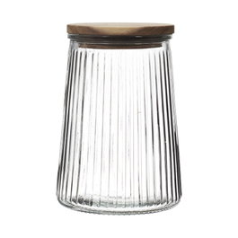 Home Deco Factory Bote con Tapa de Acacia 950 ml