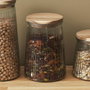 Home Deco Factory Bote con Tapa de Acacia 950 ml