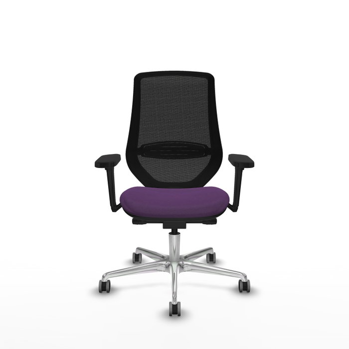 PIQUERAS Y CRESPO Silla de oficina Mardos con mecanismo Sincro/Traslack, Morado y Negro