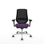 PIQUERAS Y CRESPO Silla de oficina Mardos con mecanismo Sincro/Traslack, Morado y Negro
