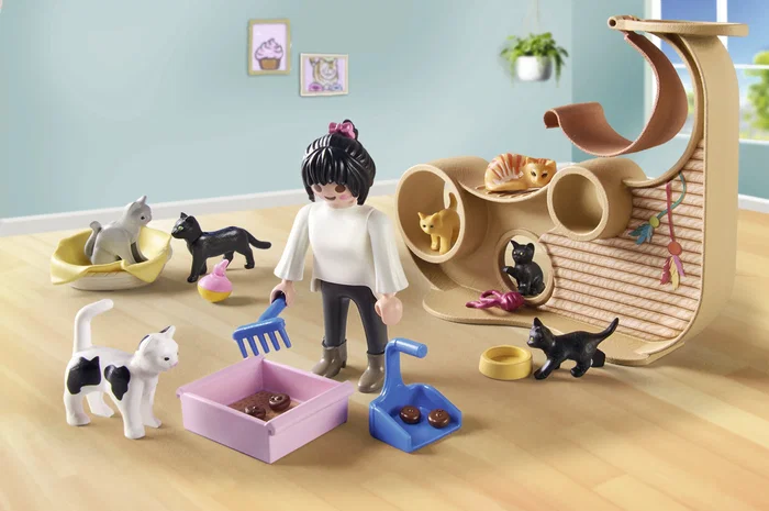 Playmobil Cafetería para gatos My Life 71744