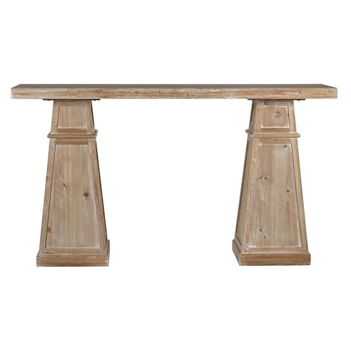 DKD Home Decor Consola de Madera MDF Decapé Natural 160x40x90,5 cm DKD Home Decor Consola de Madera MDF Decapé Natural 160x40x90,5 cm