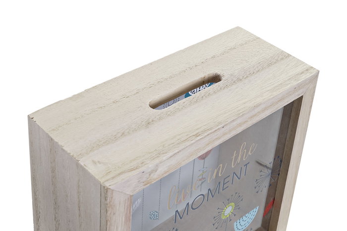 DKD Home Decor Hucha Shabby Gris y Natural 18 x 7 x 18 cm