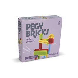 Juego Miniland Pegy Bricks: Wild Friends (+2 Años)