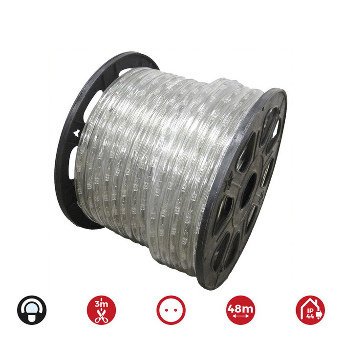 Edm Tubo flexiled LED 2 vías multifunción 48m Blanco frío