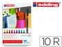 Edding Rotuladores 1200 Colores Surtidos Estuche Metálico 10 Unidades, Punta Fina 1 mm