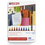Edding Rotuladores 1200 Colores Surtidos Estuche Metálico 10 Unidades, Punta Fina 1 mm