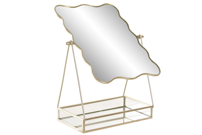 DKD Home Decor Espejo de Mesa Bandeja Dorado Colección LAZOS DKD Home Decor Espejo de Mesa Bandeja Dorado Colección LAZOS