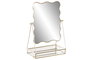 DKD Home Decor Espejo de Mesa Bandeja Dorado Colección LAZOS