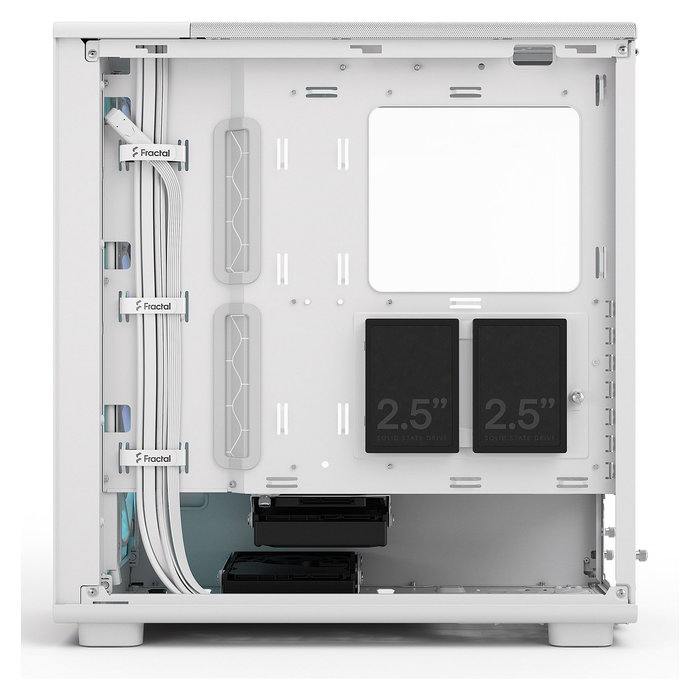 Fractal Design Epoch Torre PC Midi-Tower Blanco RGB con Panel de Vidrio Templado - Compatible con ATX, micro-ATX, Mini-ITX, Ventana Lateral, Gestión de Cables