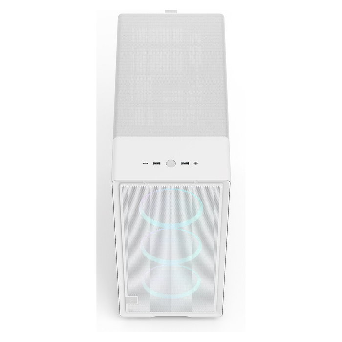 Fractal Design Epoch Torre PC Midi-Tower Blanco RGB con Panel de Vidrio Templado - Compatible con ATX, micro-ATX, Mini-ITX, Ventana Lateral, Gestión de Cables