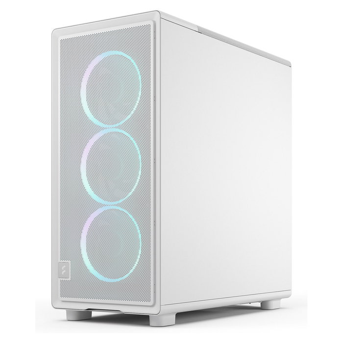 Fractal Design Epoch Torre PC Midi-Tower Blanco RGB con Panel de Vidrio Templado - Compatible con ATX, micro-ATX, Mini-ITX, Ventana Lateral, Gestión de Cables