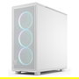 Fractal Design Epoch Torre PC Midi-Tower Blanco RGB con Panel de Vidrio Templado - Compatible con ATX, micro-ATX, Mini-ITX, Ventana Lateral, Gestión de Cables