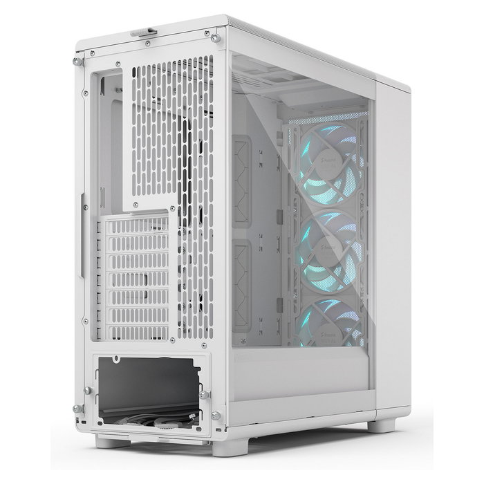 Fractal Design Epoch Torre PC Midi-Tower Blanco RGB con Panel de Vidrio Templado - Compatible con ATX, micro-ATX, Mini-ITX, Ventana Lateral, Gestión de Cables