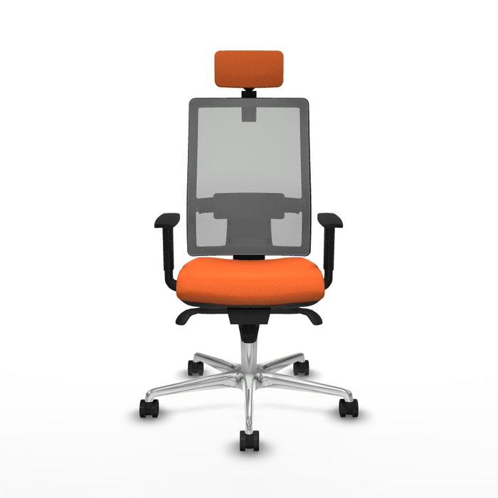 PIQUERAS Y CRESPO Silla de oficina Horna con mecanismo Sincro Naranja y Gris PIQUERAS Y CRESPO Silla de oficina Horna con mecanismo Sincro Naranja y Gris