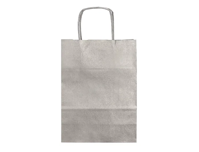 Q-connect Bolsa Kraft Plata con Asas Retorcidas 240x100x310 mm Q-connect Bolsa Kraft Plata con Asas Retorcidas 240x100x310 mm