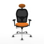 PIQUERAS Y CRESPO Silla de oficina Jorquera Naranja y Negro con mecanismo Sincro/Traslack