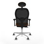 PIQUERAS Y CRESPO Silla de oficina Jorquera Naranja y Negro con mecanismo Sincro/Traslack