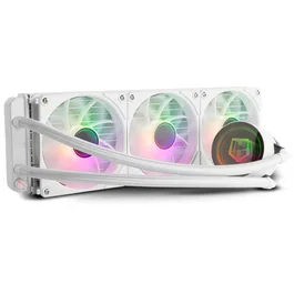 NOX Hummer M-360 Sistema de Refrigeración Líquida AIO para CPU - 3 Ventiladores ARGB de 120mm, Triple Radiador, Blanco, Compatible con Intel y AMD