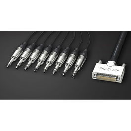ALVA Ai25-8Tpro2 Cable Analógico D-Sub25 Macho a 8 TRS Estéreo 2 Metros Compatible RME ADI-8 DS Mk III ADI-8 DS ADI-8 QS M-32 Pro AD/DA M-32 AD/DA M-16 AD/DA