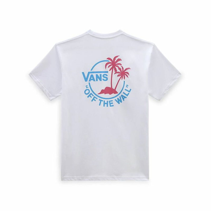 Camiseta de Manga Corta Hombre Vans Classic Mini Dual Palm Blanco