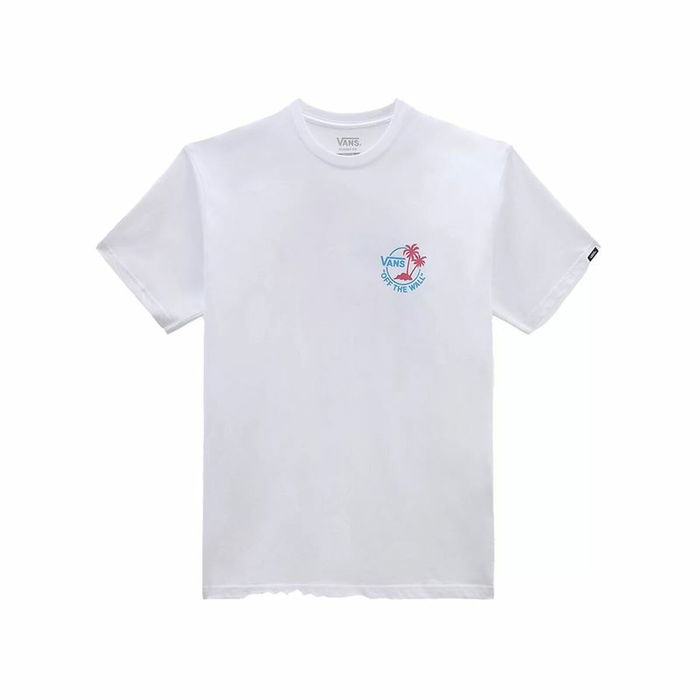 Camiseta de Manga Corta Hombre Vans Classic Mini Dual Palm Blanco