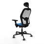 PIQUERAS Y CRESPO Silla de oficina Jorquera con mecanismo Sincro/Traslack, Azul claro y Blanco