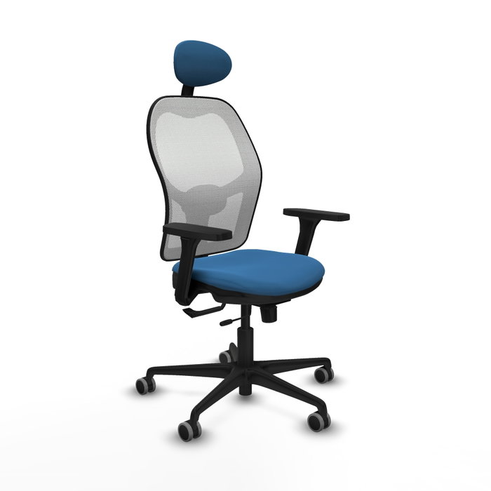PIQUERAS Y CRESPO Silla de oficina Jorquera con mecanismo Sincro/Traslack, Azul claro y Blanco PIQUERAS Y CRESPO Silla de oficina Jorquera con mecanismo Sincro/Traslack, Azul claro y Blanco