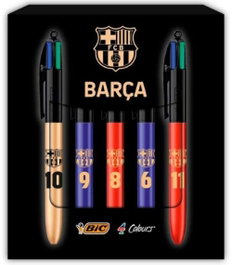 BIC Estuche 5 bolígrafos F.C. Barcelona 4 colores punta 1mm