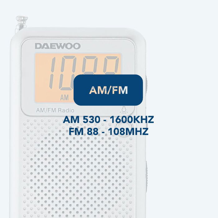 DAEWOO Radio Digital con Pantalla LCD y Altavoz Incorporado