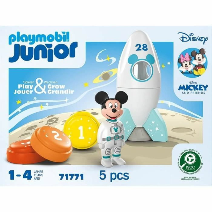 Playmobil Junior Mickey astronauta con su cohete Disney, 5 piezas, 71771 Playmobil Junior Mickey astronauta con su cohete Disney, 5 piezas, 71771