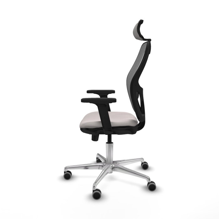 PIQUERAS Y CRESPO Silla de oficina Jorquera con mecanismo Sincro/Traslack Blanco y Gris PIQUERAS Y CRESPO Silla de oficina Jorquera con mecanismo Sincro/Traslack Blanco y Gris