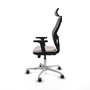 PIQUERAS Y CRESPO Silla de oficina Jorquera con mecanismo Sincro/Traslack Blanco y Gris